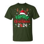 Family Christmas 2024 Santa Reindeer Matching Family Group T-Shirt