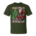 Fireman Santa Claus Fire Brigade Ugly Christmas T-Shirt