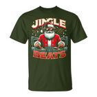 Jingle Beats Music Dj Santa Christmas Ugly Xmas T-Shirt