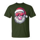 Santa Heart Sunglasses Bubblegum Christmas Santa T-Shirt