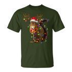 Squirrel Christmas Tree Lights Reindeer Christmas T-Shirt