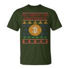 Ugly Christmas Bitcoin Short Sleeve T-Shirt