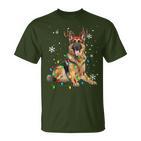 German Shepherd Christmas Tree Lighting Pyjamas Dog Lover Christmas T-Shirt