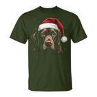 Labrador Dog Christmas Walking Dog Fan T-Shirt