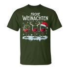 Merry Christmas Reindeer Fairy Lights Santa Claus  T-Shirt