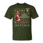 Merry Swishmas Ugly Christmas Basketball Christmas T-Shirt