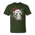 Raccoon Christmas Animals Fairy Lights Raccoon T-Shirt