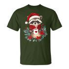 Raccoon Coffee Children Christmas Raccoon T-Shirt