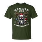 Reindeer Was Out Sold Out Raccoon Christmas T-Shirt