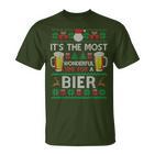 Most Wonderful Time For A Beer Ugly Christmas Sweater T-Shirt