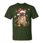 Xmas Lighting Santa French Bulldog Dog Christmas T-Shirt