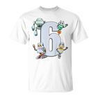 Children's 6 Years Birthday Robot And Technology T-Shirt