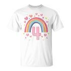 Children's Birthday 4 Girls Rainbow Fairy Four 4 Years T-Shirt