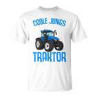 Children's Cool Boys Driving Tractor Tractor Boy T-Shirt