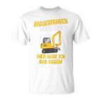 Children's Digger Driver Marlon Construction Site With Name Children's 80 T-Shirt