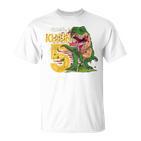 Children's Dinosaur 5Th Birthday Decoration I'm 5 Dinosaur Boys 5 Years T-Shirt