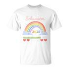 Children's Rainbow Ich Werde Große Schwester 2025 T-Shirt