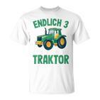 Children's Tractor Boys 3 Years 3Rd Birthday Boys Tractor T-Shirt