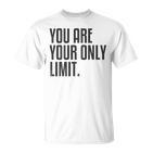 Fitness Backprint Slogan Jogging Training Motivation Sports T-Shirt