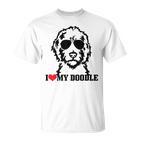 Goldendoodle I Love My Doodle Labradoodle Golden Doodle Dog T-Shirt