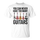 Never Too Many Guitars Guitar  T-Shirt