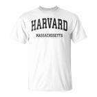 Harvard Massachusetts Maintage Athletic Sports Gray T-Shirt