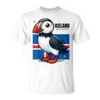 Iceland Iceland Flag Puffin T-Shirt