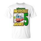 Ich Bin 5 Straßenbahnen Straßenbahn Children's Birthday Party T-Shirt