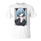 Kawaii Anime Neko Cat Girls Manga Otaku Lovers Pastel T-Shirt