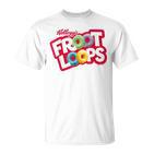 Kellogg's Froot Loops Breakfast Cereal Logo Blue T-Shirt