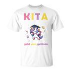 Kinder Kita Abgänger 2025 Schulkind Einschulung Schule Bye Bye Kiga T-Shirt