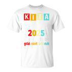 Kinder Kita Abgänger 2025 Schulkind Einschulung Schule Letzter Tag T-Shirt