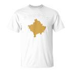 Kosovo Flag Nation Cosovaria Supporter Kosovo Blue T-Shirt