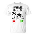 Maldives Calls Souvenir Holiday Travel Summer T-Shirt