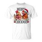 Merry Chickmas Chicken Christmas Jumper Christmas Farmer T-Shirt