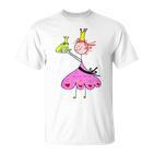 Prinzessin Küsst Den Frog Frog King Motif For Girls Gray T-Shirt