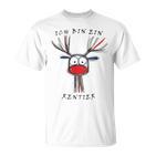 I Am A Reindeer Fun Christmas Gray T-Shirt