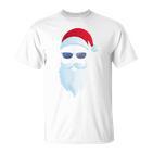 Santa Claus Sunglasses Christmas Santa Claus Long-Sleeved T-Shirt