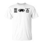 Ski Goggles Gondel X Ski Goggles Lift Mountains Alps Skier T-Shirt