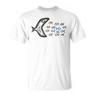 Smilo & Bron With Fish Motif Gray T-Shirt