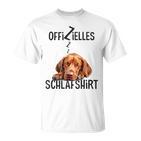 Vizsla Official Sleep With Dog  T-Shirt