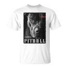 Wild Dog Terrier Bulldog Dog Owner Backprint Pitbull T-Shirt