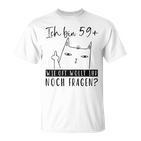 Women's 60Th Birthday Ich Bin 59 Cat 60 Years Woman S T-Shirt