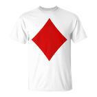 Women's Card Game Costume Playing Card Checked Fancy Dress & Carnival T-Shirt