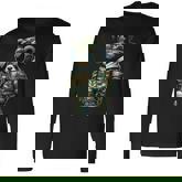 Camo Teddy Bear Hip-Hop Streetwear-Urban Camouflage Bear Long Sleeve T-Shirt