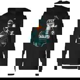 Cool Face Eagles With Sunglasses Graphic Eagles Flying Bird Long Sleeve T-Shirt