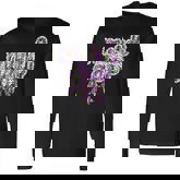 Coquette Bow Mardi Gras New Orleans Louisiana Dalmatian Dots Long Sleeve T-Shirt
