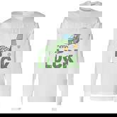 Pushing My Luck Tractor St Patrick Day Toddler Boy Men Long Sleeve T-Shirt