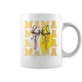 Mom Of Both Baseball Softball Coquette Baseball Coffee Mug