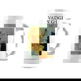 Van Gogh Black Cat With Sunflowers Cat Coffee Mug